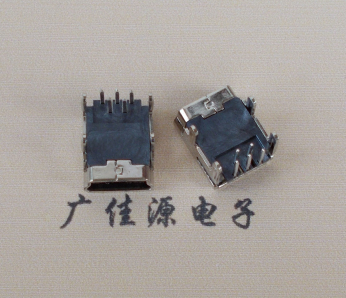 大岭山镇Mini usb 5p接口,迷你B型母座,四脚DIP插板,连接器