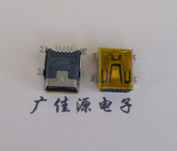 大岭山镇MINI USB 5P 接口 母座 全贴带麦拉 高9.6带0.9柱子