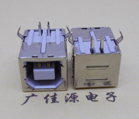 大岭山镇USB BF90度母座 打印机接口 卧式插板DIP白胶