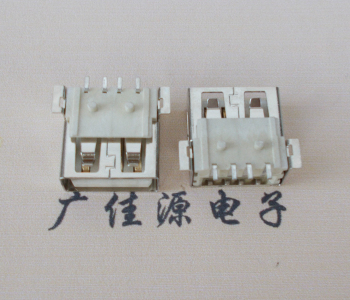 大岭山镇USB AF方形脚 贴片母座 1.0/1.2柱子直边接口