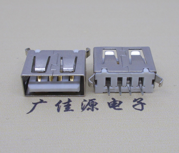 大岭山镇USB 立式 180度 短体10.5弯脚 连接器 插座