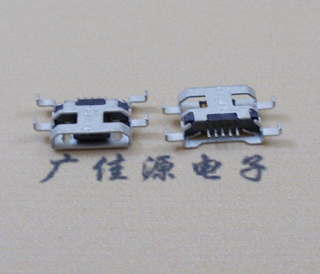 大岭山镇MICRO USB 5PIN接口 沉板1.6MM 四脚插板无导位