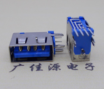 大岭山镇USB 测插2.0母座 短体10.0MM 接口 蓝色胶芯