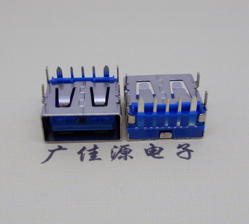 大岭山镇 USB5安大电流母座 OPPO蓝色胶芯,快速充电接口