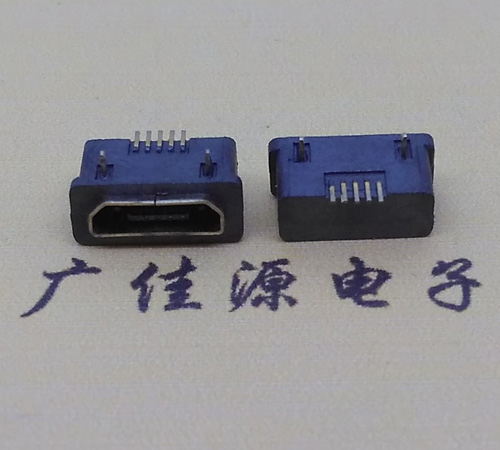 大岭山镇MICRO USB5p防水接口 90度卧式 两脚插板牢固