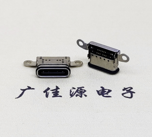 大岭山镇USB 3.1C口.TYPE-C16P防水双排贴插座带螺丝孔